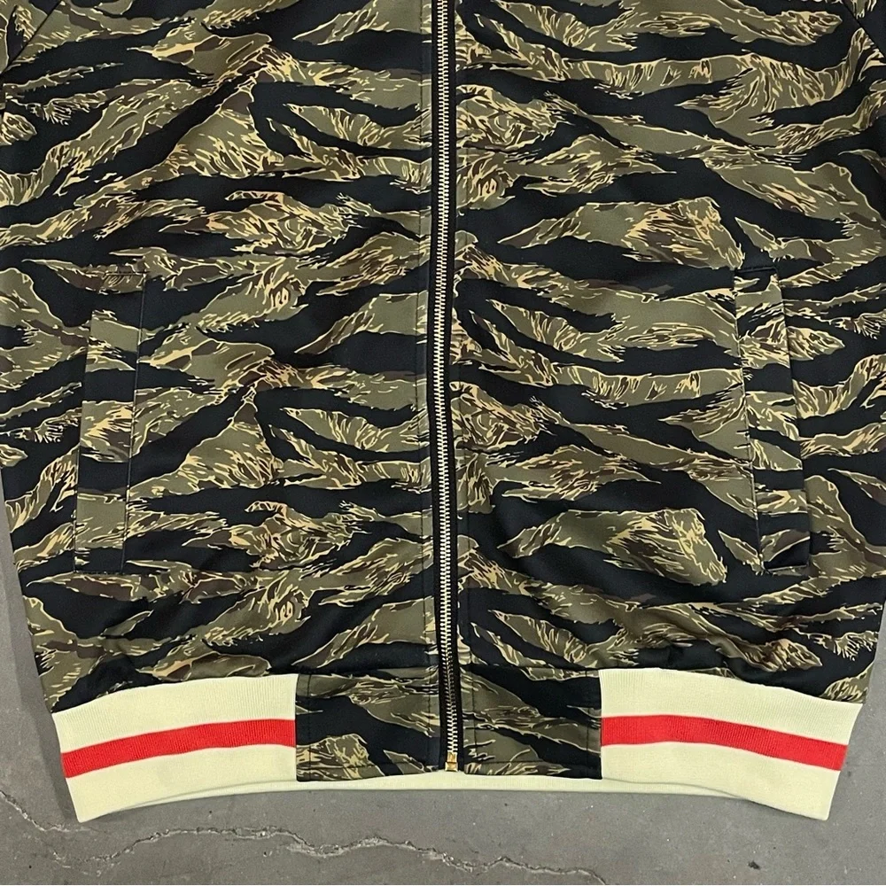 G-Style Streetwear Casual Tiger Camo Zip Track Jacket - Picture 4 of 9